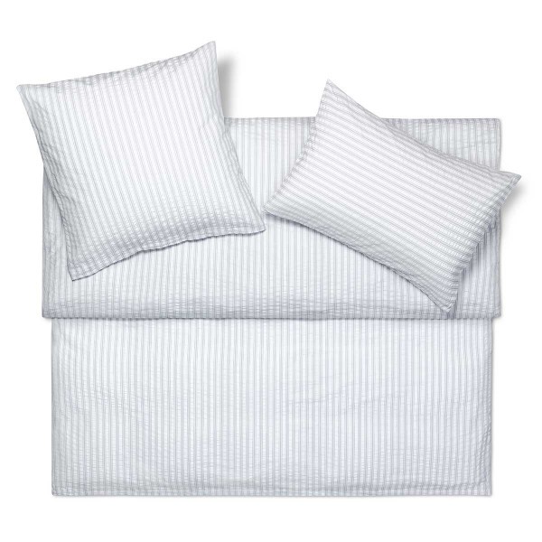 SCHLOSSBERG DEAN GRIS SEERSUCKER BETTWÄSCHE