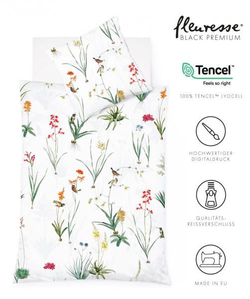 fleuresse Tencel Bettwäsche 135x200cm, 80x80cm