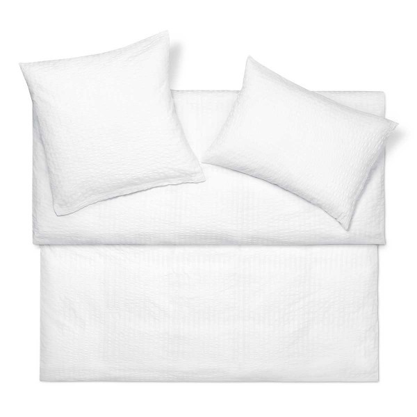 SCHLOSSBERG DEAN BLANC SEERSUCKER BETTWÄSCHE