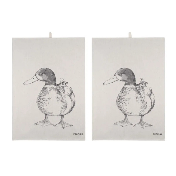 Proflax Geschirrtuch "Ente" 2 Stück 70x50