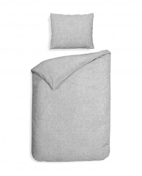 HNL Flanell Bettwäsche Franela, mist grey, 135x200cm, 80x80cm